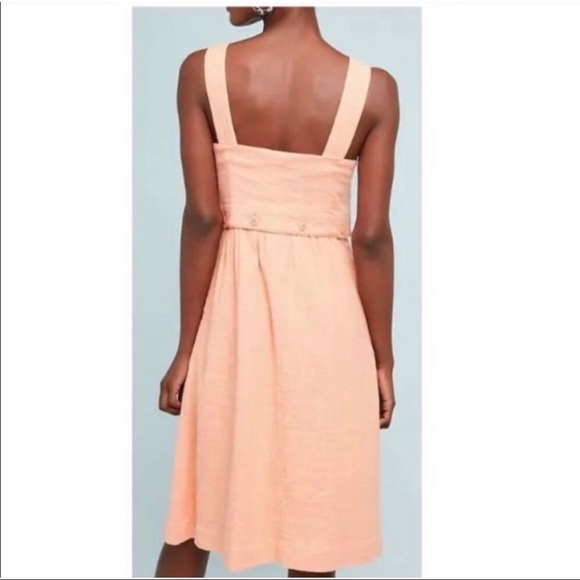 Anthropologie Ingalls Tie-Waist Dress Size 16 NWT (peach) - Picture 4 of 10